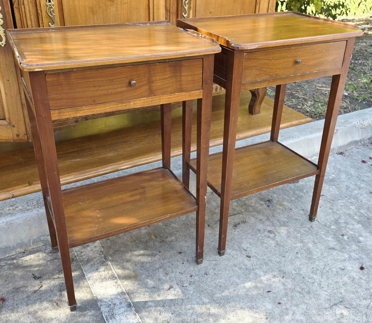 A pair of Louis XVI Bedside tables